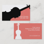 ヴァイオリン先生プレイヤーミュージックスタジオミュージシャン 名刺 (正面/裏面)