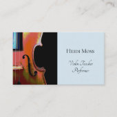 ヴァイオリン先生ミュージックパフォーマンブルー 名刺 (正面)