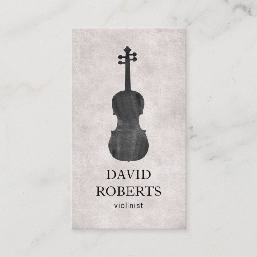 ヴァイオリン先生ヴァイオリンヴィンテージミュージカル 名刺 (正面)