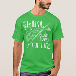 ヴァイオリン奏者のガールヴァイオリン Tシャツ