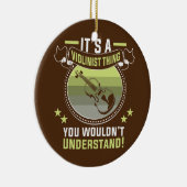 ヴァイオリン奏者のヴァイオリン奏者 セラミックオーナメント (右)