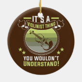 ヴァイオリン奏者のヴァイオリン奏者 セラミックオーナメント (裏面)