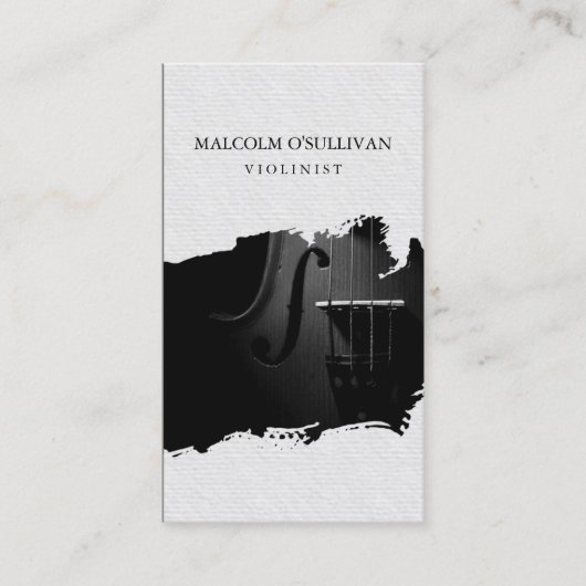 ヴァイオリン奏者ヴァイオリン音楽ミュージシャン 名刺 (正面)