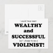ヴァイオリン奏者 金持ちで成功者 ポストカード (正面/裏面)