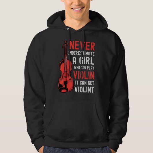 ヴァイオリン女子ことわざヴァイオリンが手に入る パーカ (正面)