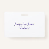 ヴァイオリン弦オーケストラパーソナライズされたのネームバッジ バッジ (裏面)