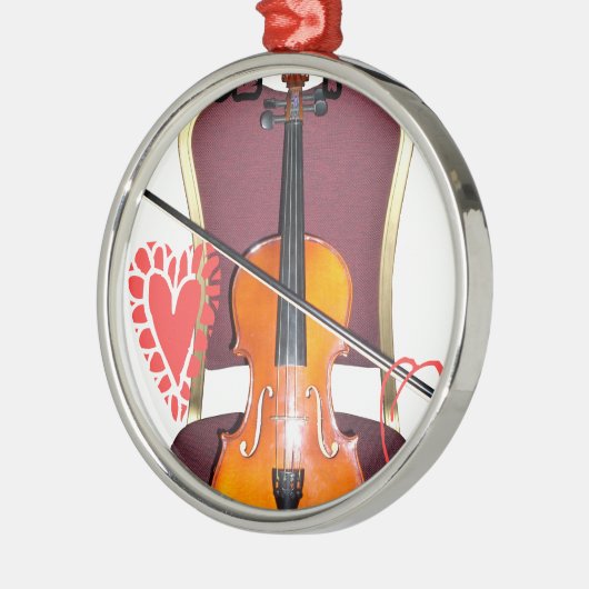 ヴァイオリン愛ハクナ又田の音 メタルオーナメント (左)