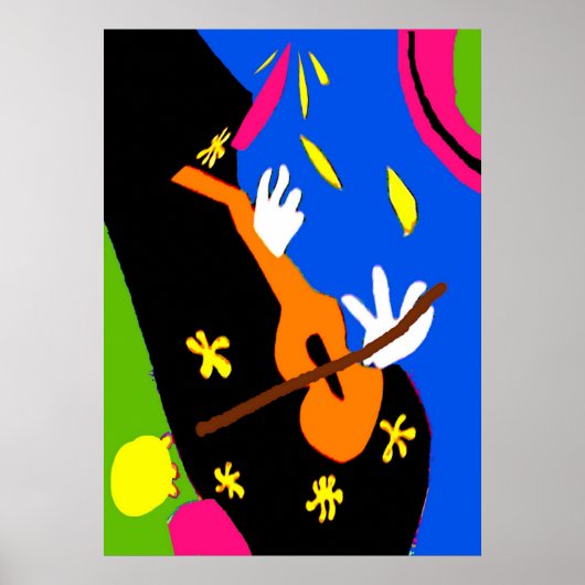 ヴァイオリン抽象細胞 ポスター (正面)