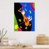 ヴァイオリン抽象細胞 ポスター (キッチン)