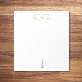 ヴァイオリン教え先生のノートエレガントスクリプト ノートパッド