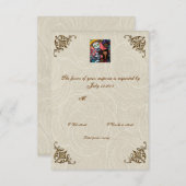 ヴァイオリン男の死んだ結婚式の日RSVP 出欠カード (正面/裏面)