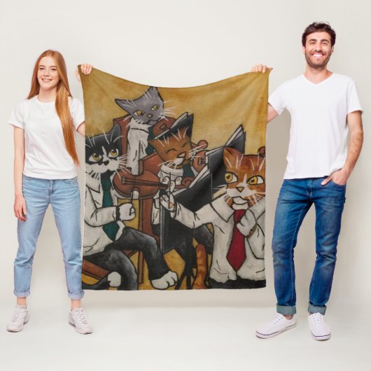 ヴァイオリン管弦猫フリースブランケット フリースブランケット (インサイチュ)