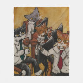 ヴァイオリン管弦猫フリースブランケット フリースブランケット (正面)