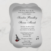 ヴァイオリン結婚音楽 招待状 (正面/裏面)