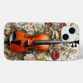 ヴァイオリン美しい、華美AIで生成されたフローラ、 Case-Mate iPhoneケース (裏面 (横))