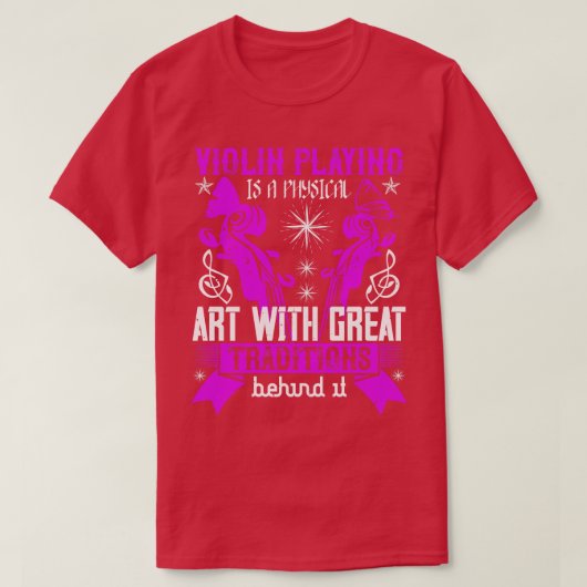 ヴァイオリン遊は物理芸術である Tシャツ (デザイン正面)