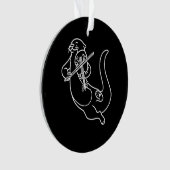 ヴァイオリン遊奏者オッターギフトのヴァイオリン音楽 オーナメント (正面)