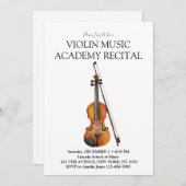 ヴァイオリン音楽アカデミー特別リサイタル 招待状 (正面/裏面)