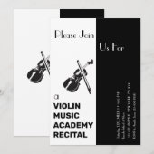 ヴァイオリン音楽アカデミー　エレガント　モダン　リサイタル 招待状 (正面/裏面)