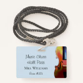 ヴァイオリン音楽オーケストラ級ブルーホールパス バッジ (裏面ランヤード)