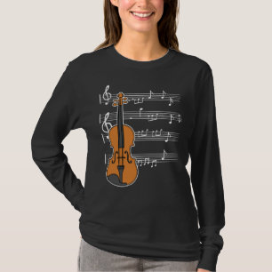 ヴァイオリン音楽ノートクレフ、 音符記号 Tシャツ