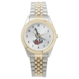 ヴァイオリン音楽ブラックナンバ 腕時計