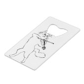 ヴァイオリン音楽楽器猫 クレジットカード栓抜き (正面アングル)