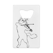 ヴァイオリン音楽楽器猫 クレジットカード栓抜き (裏面)