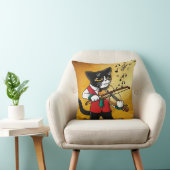 ヴァイオリン音楽猫 クッション (椅子)