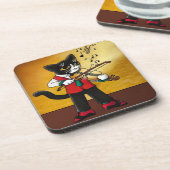 ヴァイオリン音楽猫 コースター (左側)