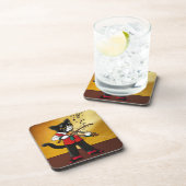 ヴァイオリン音楽猫 コースター (右側)