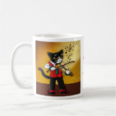 ヴァイオリン音楽猫 コーヒーマグカップ (左)