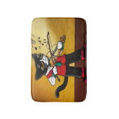 ヴァイオリン音楽猫 バスマット (正面縦)