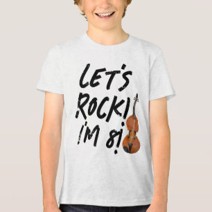 ヴァイオリン音楽誕生日パーティーTシャツ トライブレンドTシャツ