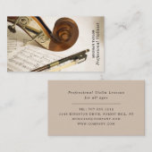 ヴァイオリン音符シート、プロフェッショナルヴァイオリン 名刺 (正面/裏面)