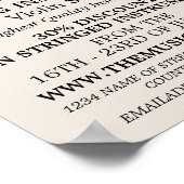 ヴァイオリン音符シート、ミュージカル楽器店 ポスター (角)