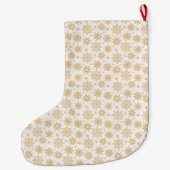 ヴァイオリン&スノーフレークパーソナライズされたストッキング ラージクリスマスストッキング (裏面)