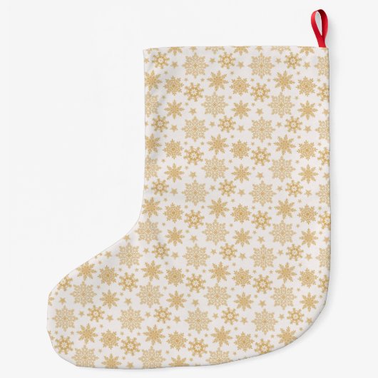 ヴァイオリン&スノーフレークパーソナライズされたストッキング ラージクリスマスストッキング (裏面)