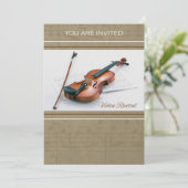 ヴァイオリン・リサイタル招待状 招待状 (スタンド正面)