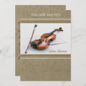 ヴァイオリン・リサイタル招待状 招待状 (正面/裏面)