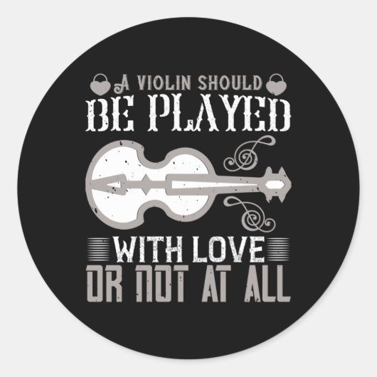 ヴァイオリン – ヴァイオリンは愛遊であるはず ラウンドシール (正面)