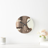 ヴァイオリン、ヴィオラ、チェロ？ ラウンド壁時計 (ホーム)