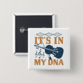 ヴァイオリン – DNAに含まれている 缶バッジ (正面&裏面)