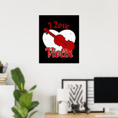 ヴァイオリン – I Love Violin ポスター (ホームオフィス)