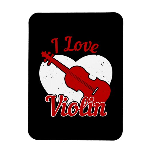 ヴァイオリン – I Love Violin マグネット (縦)