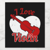 ヴァイオリン – I Love Violin ワインラベル (シングルラベル)