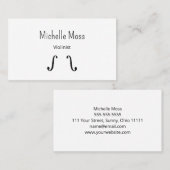 ヴァイオリンFホールズミュージック先生ヴァイオリン 名刺 (正面/裏面)