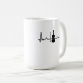 ヴァイオリンViola Celloハートビートギフトおもしろいズ コーヒーマグカップ (正面右)