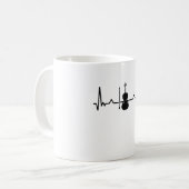 ヴァイオリンViola Celloハートビートギフトおもしろいズ コーヒーマグカップ (正面左)