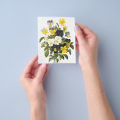 ヴァイオレットとパンジーの花の植物芸術 チラシ (手)